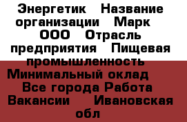 Энергетик › Название организации ­ Марк 4, ООО › Отрасль предприятия ­ Пищевая промышленность › Минимальный оклад ­ 1 - Все города Работа » Вакансии   . Ивановская обл.